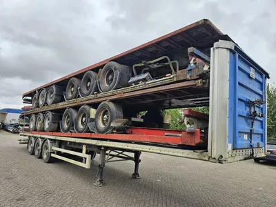 Fruehauf SMB Stapel van 5 - Fruehauf SMB Platte Oplegger – 3 Assen – Luchtvering – 28 Ton Laadvermogen – Klaar voor Export — photo 3 of 16