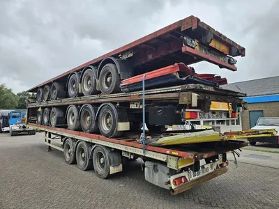 Fruehauf SMB Stapel van 5 - Fruehauf SMB Platte Oplegger – 3 Assen – Luchtvering – 28 Ton Laadvermogen – Klaar voor Export — photo 7 of 16