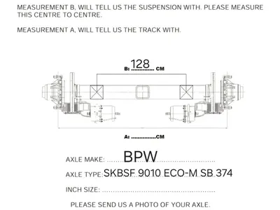 BPW SKBSF 9010 ECO-M SB 374 As – Trailer As – Schijfremmen – 9 Ton — photo 9 of 9