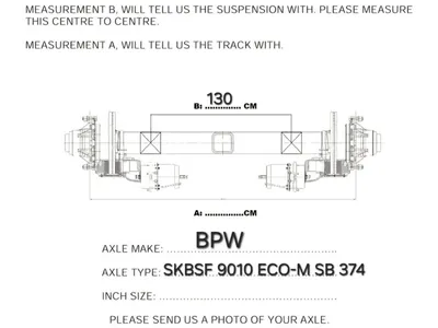 BPW SKBSF 9010 ECO-M SB 374 As – Trailer As – Schijfremmen – 9 Ton — photo 9 of 9