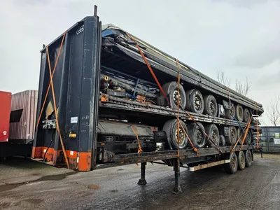 Van Hool 3B2011 - BPW - DISC Stapel van 5 3-assige schuifzeiltrailers - Luchtvering - Schijfremmen - 39 Ton - 2007 - Klaar voor Export — photo 1 of 17