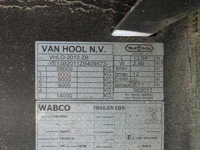 Van Hool 3B2011 - BPW - DISC Stapel van 5 3-assige schuifzeiltrailers - Luchtvering - Schijfremmen - 39 Ton - 2007 - Klaar voor Export — photo 9 of 17