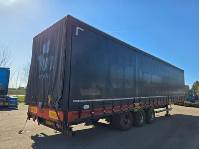 Van Hool 3-assige Schuifzeiltrailer - BPW - Trommelremmen - Luchtvering - 445/45 R19.5 - 39 Ton - 2007 - Export — photo 4 of 16