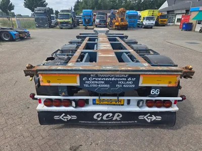 Nooteboom container chassis - 3 ROR assen - Trommelremmen - Luchtvering - Lift as - Twistlock - Reserve band - 40ft HC - 30 ft - 20 ft - 10ft — photo 6 of 15