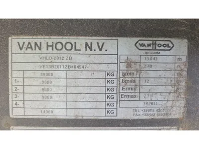Van Hool 3B2011 - BPW - DISC Stapel van 5 3-assige schuifzeiltrailers - Luchtvering - Schijfremmen - 39 Ton - 2004 — photo 9 of 20